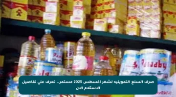 صرف السلع التموينية لشهر أغسطس 2025 مستمر.. تعرف على تفاصيل الاستلام الآن